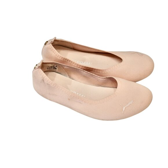 Women's Puma Pink Comfort Ballet Flats Soft Foam Sock Liner Size 7 - Picture 3 of 10